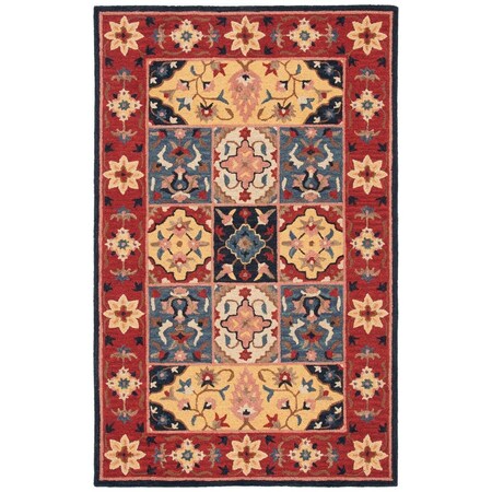 Safavieh 7 x 7 ft. Aspen Southwestern Square Rug Red & Gold APN402Q-7SQ